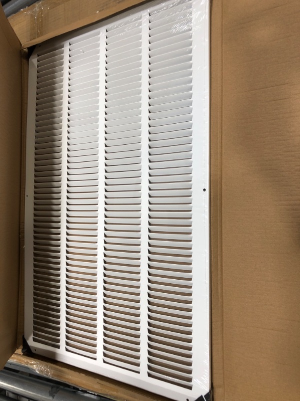 Photo 1 of 16" x 26" Return Air Grille - Sidewall and Ceiling - HVAC Vent Duct Cover Diffuser - [White] [Outer Dimensions: 17.75w X 27.75"h]