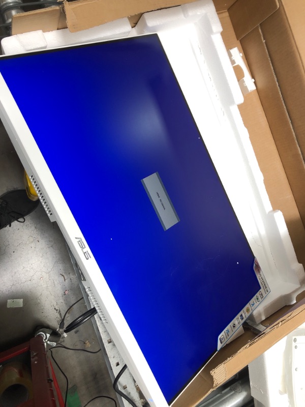 Photo 1 of ASUS VY279HE-W 27” 1080P Monitor - White, Full HD, 75Hz, IPS, Adaptive-Sync/FreeSync, Eye Care Plus, Color Augmentation, Rest Reminder, HDMI, VGA, Frameless, VESA Wall Mountable