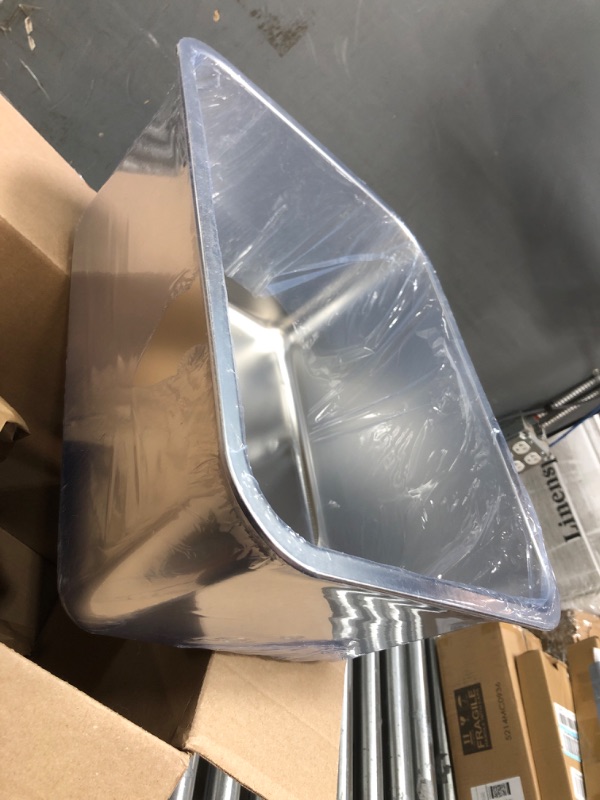Photo 1 of 8" Deep Litter Box Stainless Steel Cat Litter Box Metal Litter Box Easy to Clean,Non-Stick Kitty Litter Box,Suitable for Indoor and Outdoor Pet Cats