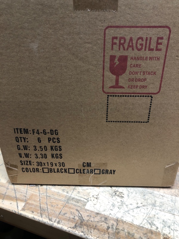 Photo 1 of 6 Pack Clear Storage Bins with Lids, 7 Quart Stackable Storage Boxes for Storage and Organization, Plastic Storage Containers with Lids, Plastic Bins with Handles for Office, Bedroom, Study Room