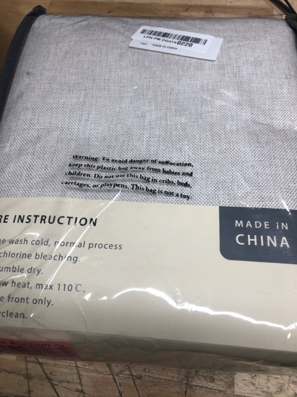 Photo 1 of 100% Blackout Shield Linen Blackout Curtains for Bedroom 96 Inches Long, Back Tab/Rod Pocket Living Room Drapes, Thermal Insulated Blackout Curtains 2 Panels Set, 50" W x 96" L, Beige