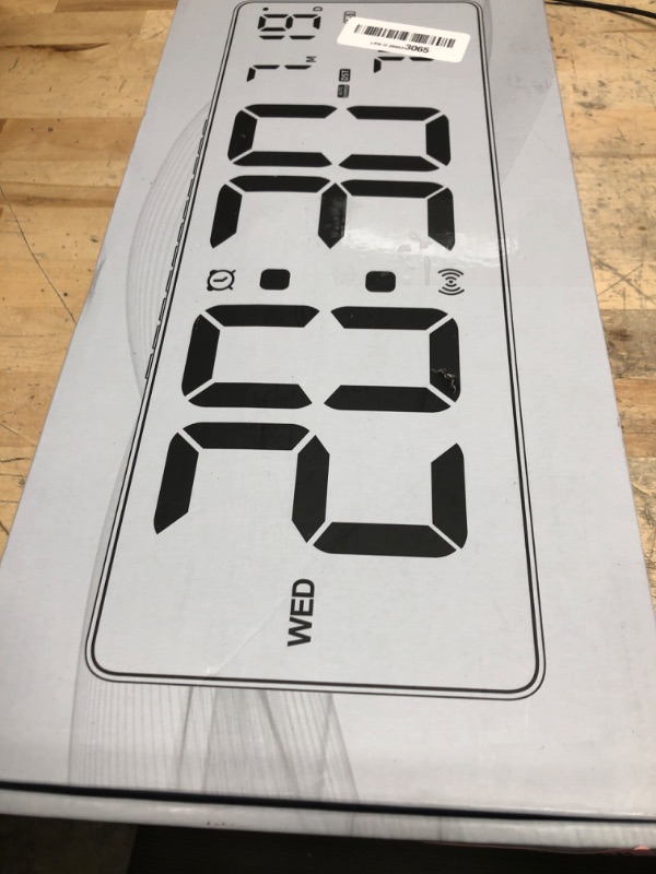 Photo 1 of 16" Bluetooth Large Digital Wall Clock/Auto Time Sync, 10 RGB Colors Digital Clock Large Display with Remote, Auto-Dimming/DST, Calendar, Timer, Alarm, 6 Night Lights Big Digital Clock for Decor