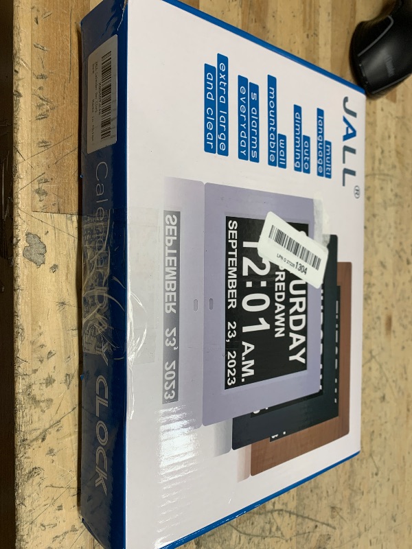 Photo 1 of JALL ?New 2024? Digital Calendar Alarm Day Clock - with 8" Large Screen Display, am pm, Multiple Alarms, for Impaired Vision People, The Aged Seniors, The Dementia, for Desk, Wall Mounted, Wood