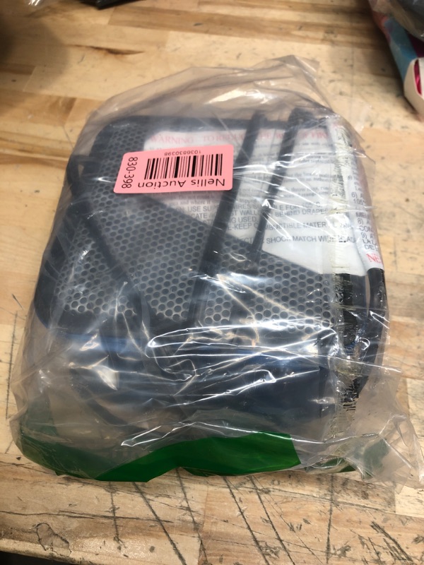 Photo 1 of Amazon Basics Ceramic Space Heater, Mini Heater for Office Desk, Portable Tent Heater for Camping (Indoor Use), 500 W, With Tip-Over Protection, Lightweight (1.4 LBS), Blue, 5.9 x 3.2 x 6 inches