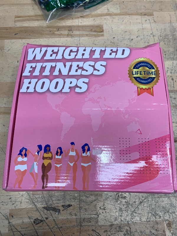 Photo 1 of  Weighted Fitness Hoops for Adults Weight Loss, Infinity Fit Hoop Plus Size, Black