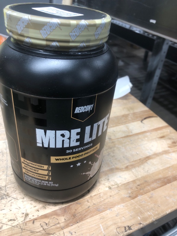 Photo 1 of Redcon1 Mre e Whole Food Protein Powder, Vanilla Milkshake - Low Carb & Whey Free Meal Replacement with Animal Protein Blends - Easy to Digest Supplement Made with MCT Oils (30 Servings)