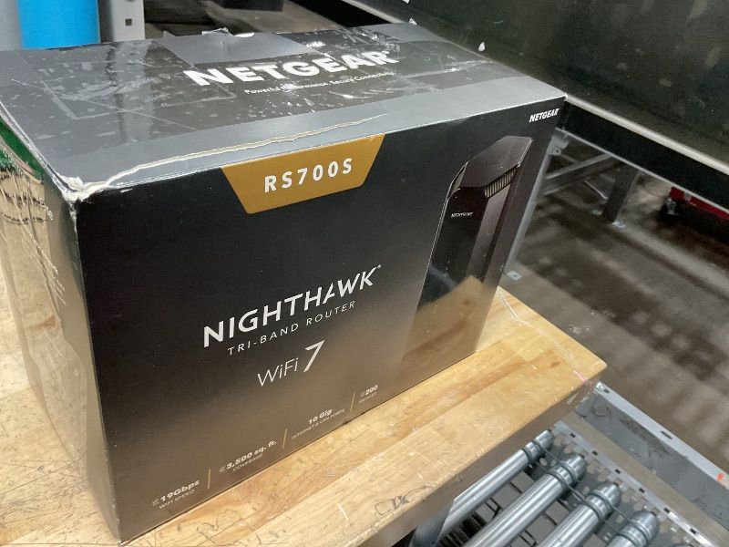 Photo 1 of NETGEAR Nighthawk Tri-Band WiFi 7 Router (RS700S) - Security Features, BE19000 Wireless Speed (up to 19Gbps) – 10 Gig Internet Port - Covers up to 3,500 sq. ft., 200 Devices – 1-Year Armor Included
