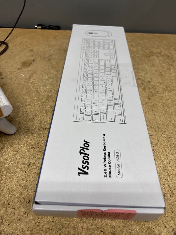 Photo 1 of Wireless Keyboard and Mouse Combo, 2.4GHz Ultra-Slim Aluminum Rechargeable Keyboard with Whisper-Quiet Mouse for Windows, Laptop, PC, Desktop - White Gold