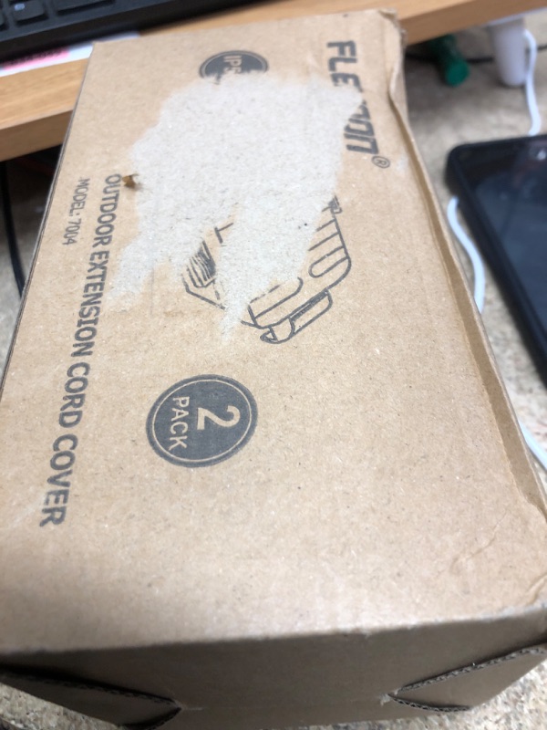 Photo 1 of [2 Pack] Flemoon Outdoor Electrical Box Waterproof w/Detachable Shield Covers, IP55 Waterproof Extension Cord Cover for Plug, Outlet, Halloween, Christmas Holiday String Lights, Black