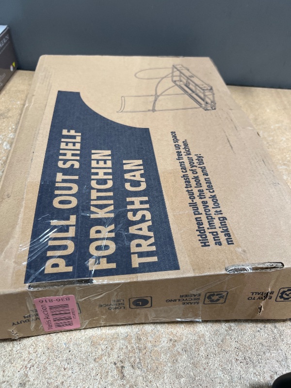 Photo 1 of Pull Out Trash Can Under Cabinet?Under Sink Garbage Can Pull Out?Heavy Duty Cabinet Trash Can Pull Out Kit?35qt Sliding Trash Can Cabinet Pull Out for Kitchen?Chrome (Trash Can Not Included)