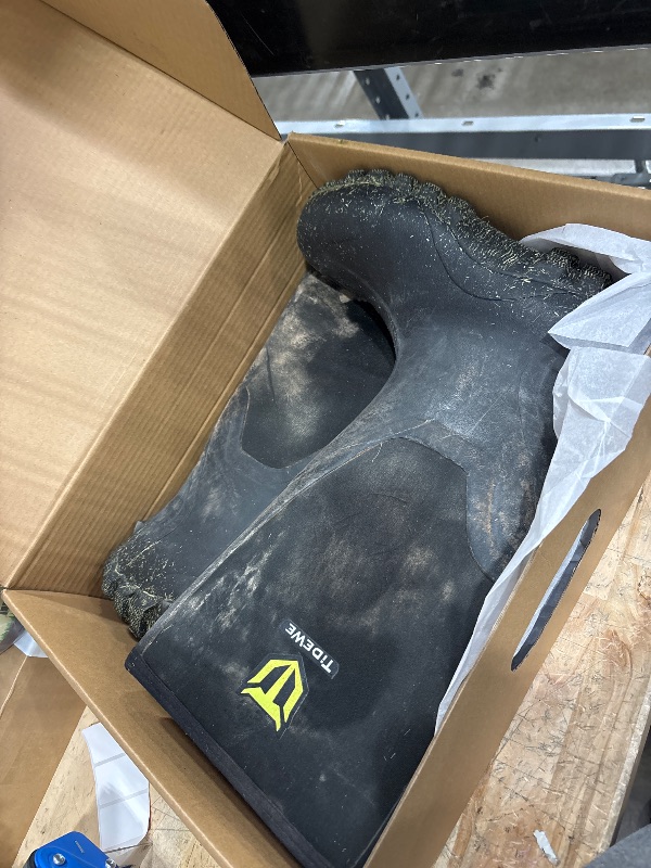 Photo 1 of **USED**
TIDEWE Rubber Boots for Men, 5.5mm Neoprene Insulated Rain Boots with Steel Shank, Waterproof Mid Calf Hunting Boots, Sturdy Rubber Work Boots for Farming Gardening Fishing SIZE 12