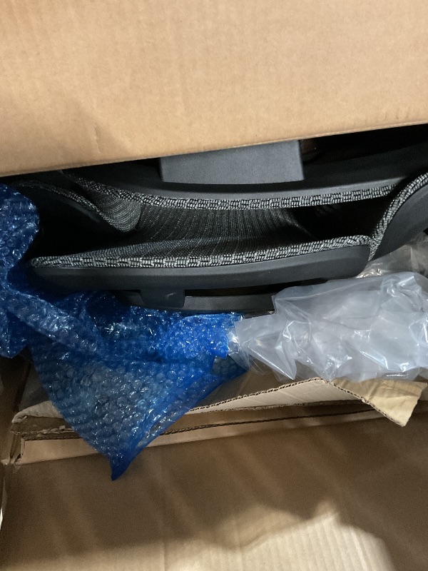 Photo 1 of **ITEM IS MISSING SOME PARTS**
Ergonomic Office Chair, Breathable Mesh with Adaptive Lumbar Support, 3D Headrest, Armrests, Retractable Footrest, and a Six-Position Adjustable Backrest, Black