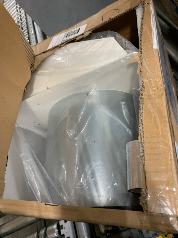 Photo 1 of 10 Inch Hooded Wall Vent with Screen and Damper, Outdoor Wall Exhaust Vent Cover Cap for Kitchen Range Hood Dryer Exterior Ventilation and Outside Air Exhaust, Galvanized Steel, White