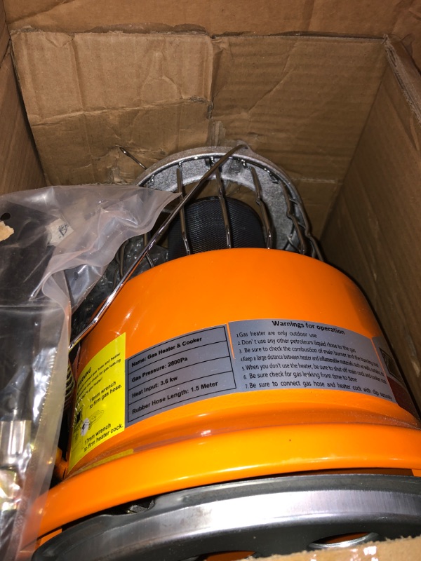 Photo 1 of 2 in 1 Propane Heater, 13000 BTU Heater and Stove, Portable Heater for Outdoor Use, Indoor with Handle, Patio Outdoor Heater for Greenhouse, Camping, Ice Fishing, Garage, Tent