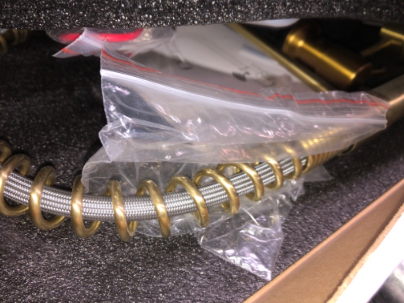 Photo 1 of CASAVILLA Touchless Kitchen Faucet, Brushed Gold Kitchen Faucet with Soap Dispenser and Deck Plate, Motion Sensor Smart Hands-Free Activated Single Handle Faucet for Camper Farmhouse RV Kitchen Sink