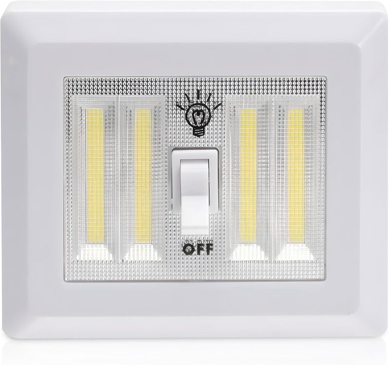 Photo 1 of **SEE NOTES ***AlltroLite LED Closet Light Switch | 400 Lumen Wireless Battery Powered COB Night Light | Stick On Magnetic Battery Lights for Under Cabinet, Shelf, Shed, Kitchen, Garage, Attic, RV, DIY ( PACK OF 4)