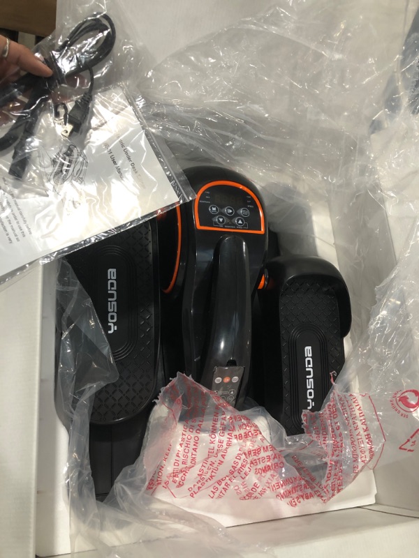 Photo 1 of YOSUDA Under Desk Elliptical with 10 Level Resistances, Motorized Ellipse Leg Exerciser for Seniors Fully Assembled, Seated Pedal Exerciser with Remote Control & Non-Slip Pedals