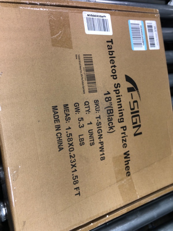 Photo 1 of 18 Inch Heavy Duty Spinning Prize Wheel - 14 Slots Color Tabletop Roulette Spin The Wheel with Dry Erase Marker and Eraser Win The Fortune Game for Carnival and Trade Show
