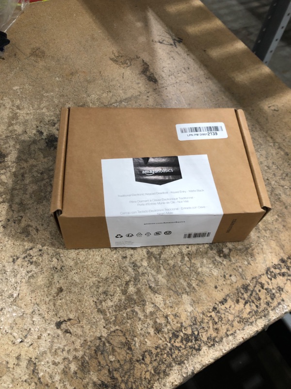 Photo 1 of Amazon Basics Electronic Keypad Deadbolt Door Lock with Touch-Control Keyless Entry, Keyed Entry Option, Traditional, Matte Black, 1-Pack