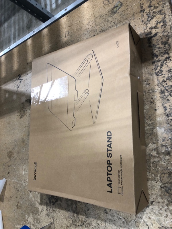 Photo 1 of Lamicall Adjustable Laptop Stand, Portable Laptop Riser, Aluminum Laptop Stand for Desk Foldable, Ergonomic Computer Notebook Stand Holder for MacBook Air Pro, Dell XPS, HP (10-17.3'') - Silver