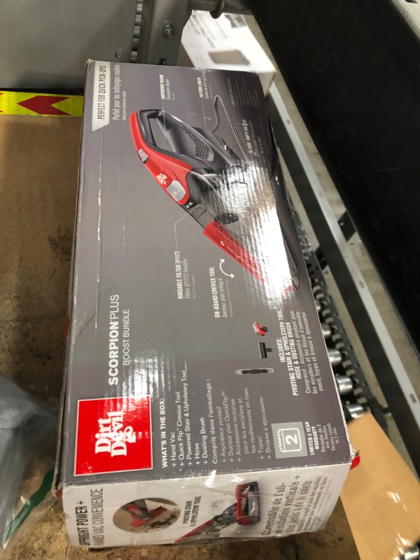 Photo 1 of Dirt Devil Scorpion Plus Handheld Vacuum Cleaner, Powerful Suction, Lightweight, Includes Pivoting Stair and Upholstery Tool, Hose and Dusting Brush, Corded Portable Vacuum Cleaner