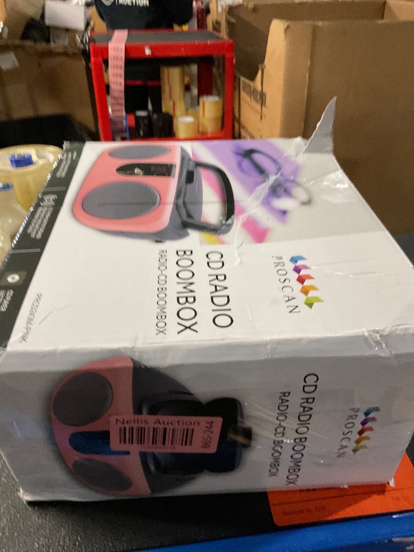 Photo 1 of PROSCAN SRCD243 Portable CD Player with AM/FM Radio, Boombox (Pink)