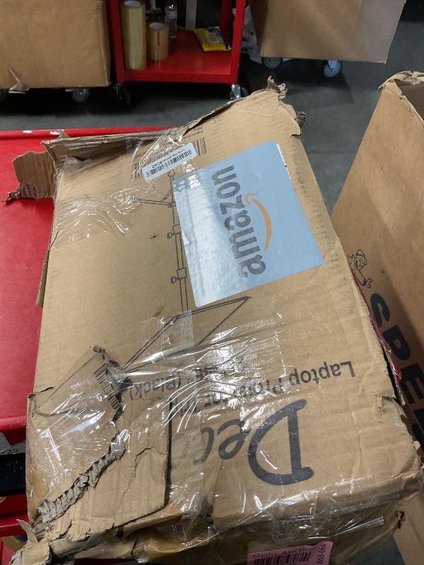 Photo 1 of DECOSIS Projector Stand Tripod from 23" to 46", Laptop Tripod Stand Height Adjustable with Gooseneck Phone Holder, Laptop Floor Stand for Office, Home, Stage, Studio, DJ Racks Holder Mount