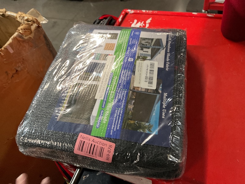 Photo 1 of VICLLAX Shade Fabric Sun Shade Cloth Privacy Screen with Grommets for Patio Garden Pergola Cover Canopy Carport 8x8 FT, Graphite