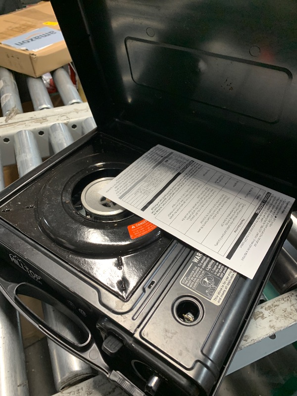 Photo 1 of (PARTS) (NOT A COMPLETE SET) Hilltop Gear 8,000 BTU Portable Gas Stove with Carrying Case for Camping, Picnics, Hiking, Fishing, BBQ, CSA Listed BLACK