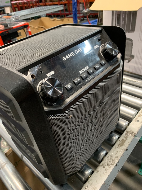 Photo 1 of ***MISSING POWER CABLE, MICROPHONE, AND REMOTE - POWERS ON, BUT SHUTS OFF AFTER A FEW MINUTES***
Ion Tailgater Express Game Day Bluetooth Speaker