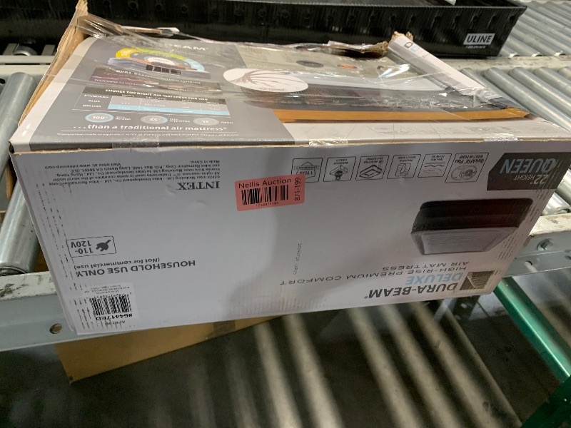 Photo 1 of (used)(slow leak)(sold for parts)(repair)  Intex 64417ED 22in Queen Dura-Beam Comfort Plush High-Rise Inflatable Air Mattress with Built in Pump 
