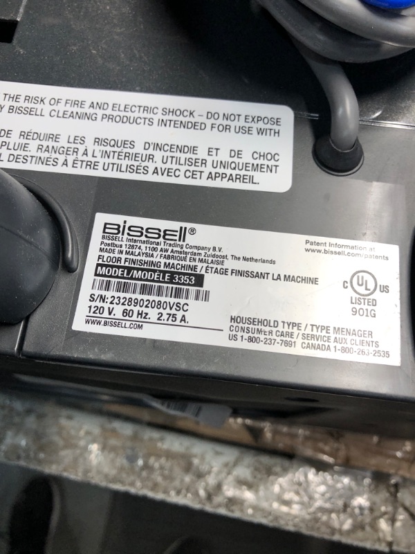 Photo 1 of **MISSING CLEANING SOLUTION AND OTHER ATTACHMENTS**
Bissell Little Green Pet Deluxe Portable Carpet Cleaner and Car/Auto Detailer, 3353, Gray/Blue