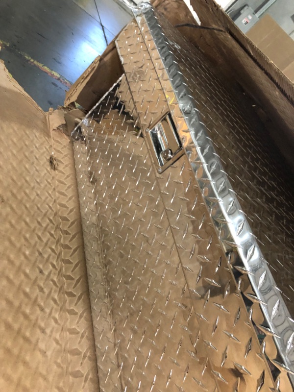 Photo 1 of **HAS MINOR DENTS**GM Accessories 19170990 Cross Bed Aluminum Tool Box with Brand Logo