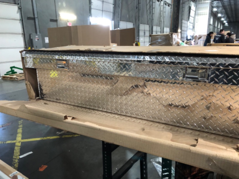 Photo 1 of **HAS MINOR DENTS**GM Accessories 19170990 Cross Bed Aluminum Tool Box with Brand Logo