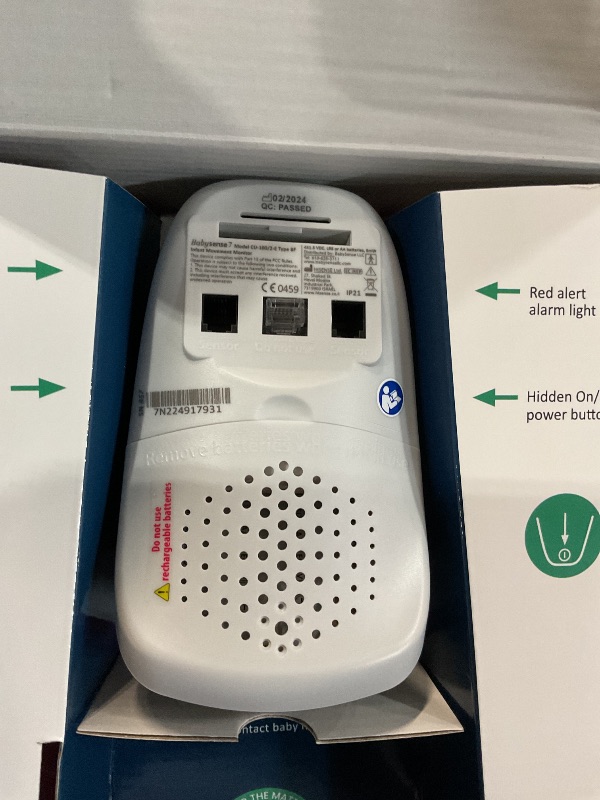 Photo 1 of (used)(see all images) Babysense 7 Baby Sleep Breathing Movement Monitor for Newborn and Infants, No WiFi, Non Wearable