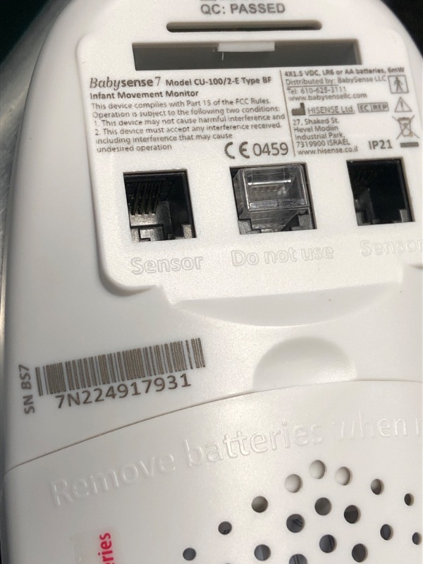 Photo 1 of (used)(see all images) Babysense 7 Baby Sleep Breathing Movement Monitor for Newborn and Infants, No WiFi, Non Wearable