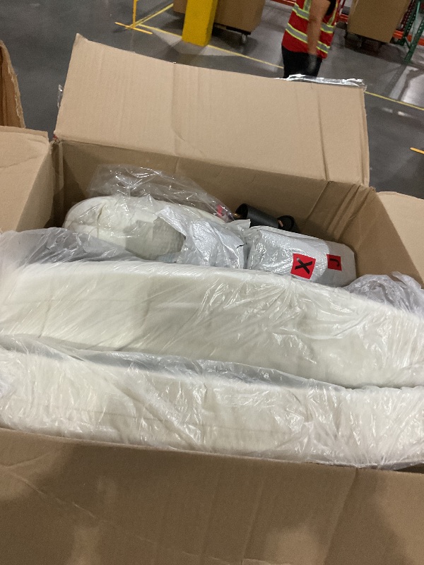 Photo 1 of ***NONREFUNDABLE, PARTIAL SET**TRUCK PICKUP*4 SEPERATE BOXES*Merax 86.5" Sectional Sofa with Storage Pockets & Removable Ottomans, Cream 5 Seat U Shaped Sleeper Cloud Couch Set, Convertible L-Shaped Upholstered SofaBed for Living Room and Apartment, White