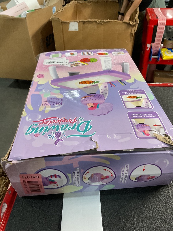 Photo 1 of Drawing Projector for Kids,Arts and Crafts for Kids,Include Drawing Board,Crayons,Coloring Book,Stickers etc,Kids Toys for Age 3-5 Year Old Girls Christmas & Birthday Gifts (Mermaid Drawing Kit)