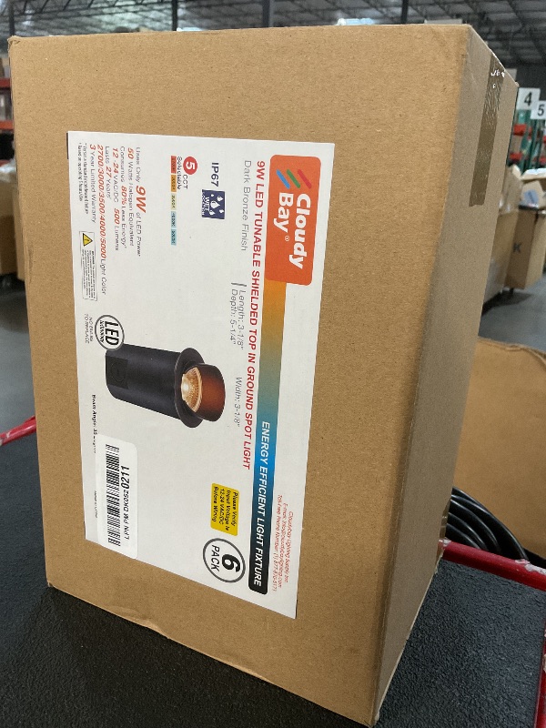 Photo 2 of [6 Pack] CLOUDY BAY 9W Well Lights Landscape LED In Ground Outdoor,Shielded Top,Low Voltage 12-24V AC/DC,Waterproof Aluminum Uplights,2700K/3000K/3500K/4000K/5000K,Transformer Excluded