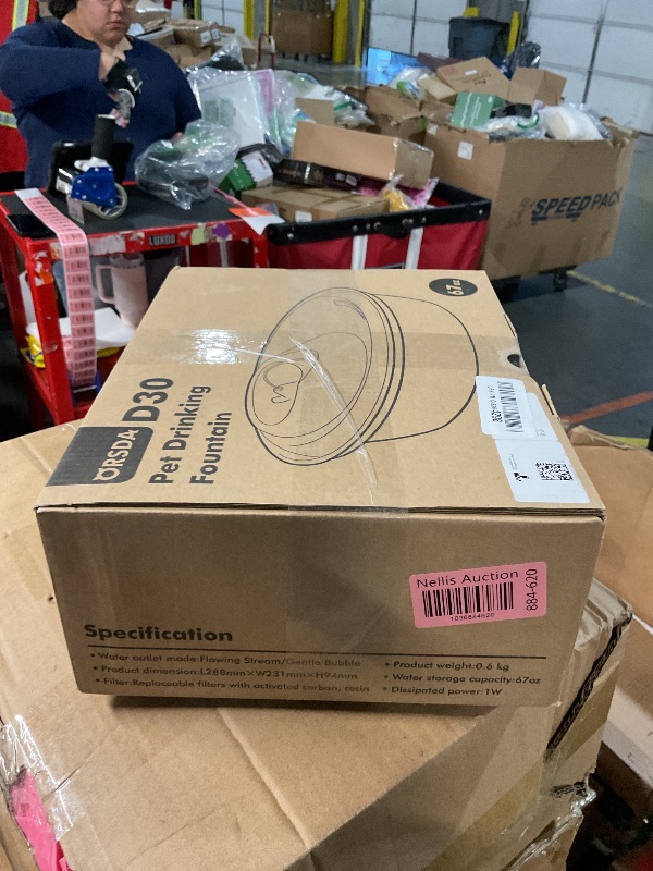 Photo 1 of ORSDA Cat Water Fountain Stainless Steel, 2L Pet Fountain for Cats Inside, Dog Water Dispenser, Automatic Cat Drinking Fountains with 6 Replacement Filters for Cats, Small Dogs