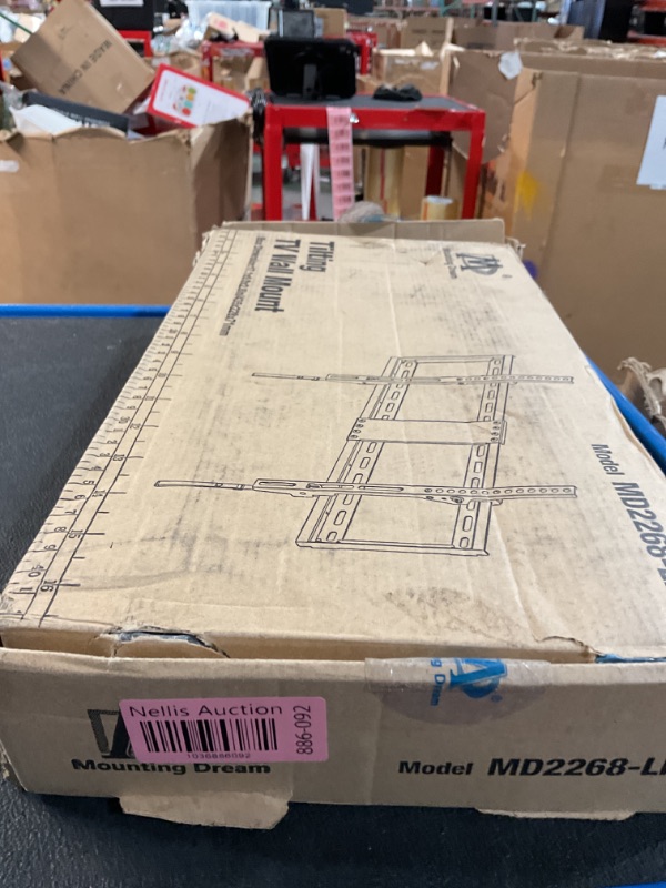 Photo 1 of Mounting Dream UL Listed TV Mount for Most 37-75 Inch TV, Universal Tilt TV Wall Mount Fit 16", 18", 24" Stud with Loading Capacity 132lbs, Max Vesa 600 x 400mm, Low Profile Flat Wall Mount Bracket