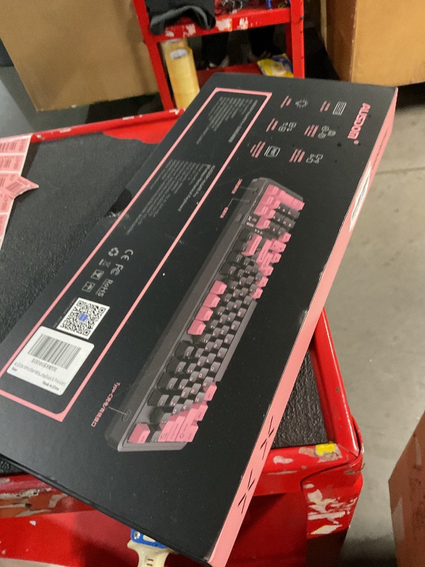 Photo 1 of AUSDOM 98Pro Wireless Mechanical Keyboard Silent, Tri-Mode BT/2.4G/USB-C Hot Swappable Custom Quiet Keyboard with Backlit, Gasket Structure, PBT Keycaps, Pre-lubed Tactile Switches(Black Pink 97keys)