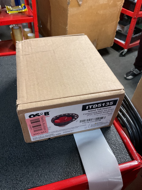 Photo 1 of OS&B ITD5135 PVC Island Tub Drain Rough-in for Freestanding Bathtub, Simplifies Installation, Water, Air, and Smoke Testable Tub Drain, Designed for 8"/10" Joist Space, Plumbing Supplies