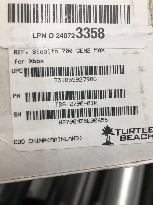 Photo 5 of **MISSING MIC PIECE** Turtle Beach Stealth 700 Gen 2 MAX Multiplatform Amplified Wireless Gaming Headset - Xbox Series X|S, Xbox One, PS5, PS4, PC, Nintendo Switch – Bluetooth, 40-Hr Battery, 50mm Speakers- Black (Renewed)