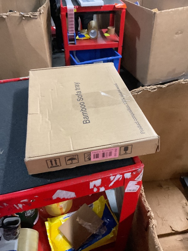 Photo 1 of Smatdecis Couch Arm Tray Table Sofa Arm Clip Table,Armrest Tray Table Suitable for Home Drinks/Fast Food/Fruit Etc, Large Size Multi-Function Table Couch Arm Table Black(360° Rotating Stand B)