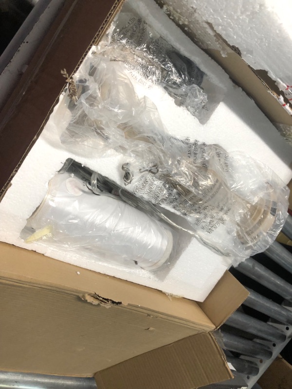 Photo 1 of ***DAMAGED - SCREW THREADS BROKEN ON TOP - SEE PICTURES***
PoKat 27.25'' Table Lamp for Living Room with 2 USB Ports- Bedside Lamps for Night Stands, Farmhosue Nightstand Light Lamp, Mid Century Tall Lamp for Bedroom, Living Room, End Table, Distressed Wh