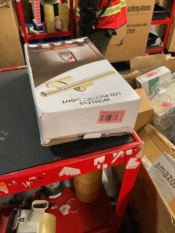 Photo 1 of Picture Light Battery Operated, 13in Wireless Art Light for Paintings, Dimmable 5000mAh Recharging Battery Picture Light with Remote Control for Wall, Gallery Dartboard Art Bedroom (Gold-2Pack)