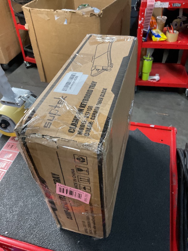 Photo 1 of suptek Small Keyboard Tray Under Desk Pull Out with C Clamp Mount, Computer Keyboard & Mouse Tray, 20 (24.2 Including Clamps) x 11.8 inch Slide-Out Platform Computer Drawer for Typing, Black, DSF1S