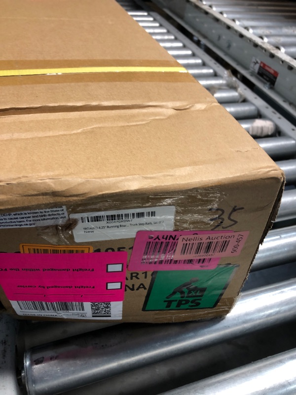 Photo 1 of YHTAUTO 4.25" Running Boards Side Steps Compatible with Chevy Silverado & GMC Sierra 1500 2500HD 3500HD 2019-2024, Crew Cab, Oval Bent Ends Carbon Steel Black Powder, Truck Cab Side Step Rails