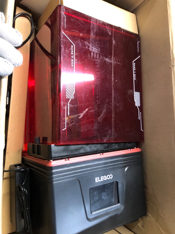 Photo 1 of ELEGOO Mars 4 Max MSLA 3D Printer with 9.1-inch 6K Monochrome LCD, Double Cooling Fans, Multiple Print Modes, Printing Size of 7.71 x 4.81 x 5.9 inches